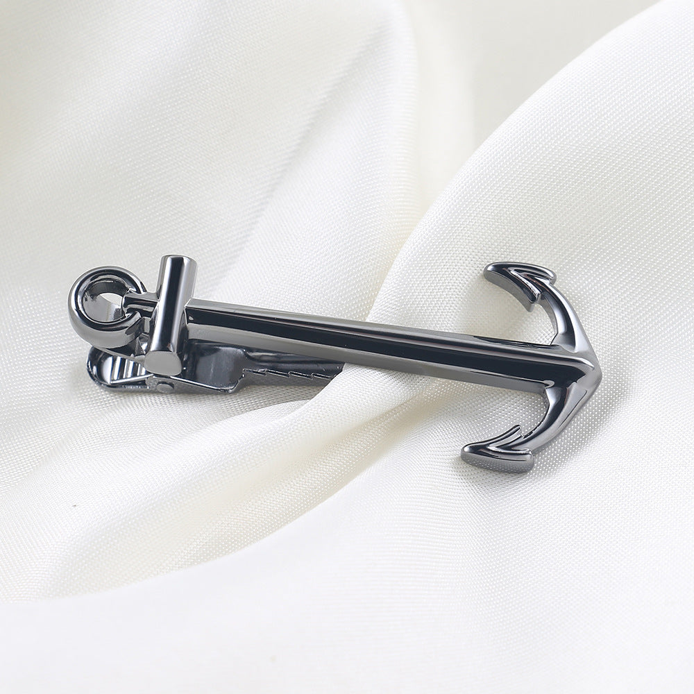 Anchor Shape Novelty Tie Bar Gold Silver Black