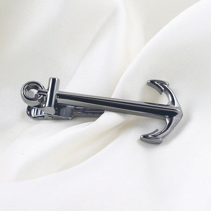 Anchor Shape Novelty Tie Bar Gold Silver Black