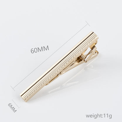 Electroplating Gold Plain Textured Tie Bar