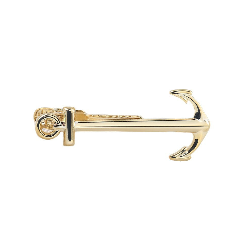 Anchor Shape Novelty Tie Bar Gold Silver Black