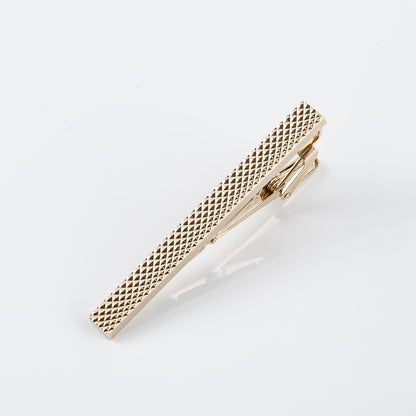 Electroplating Gold Plain Textured Tie Bar