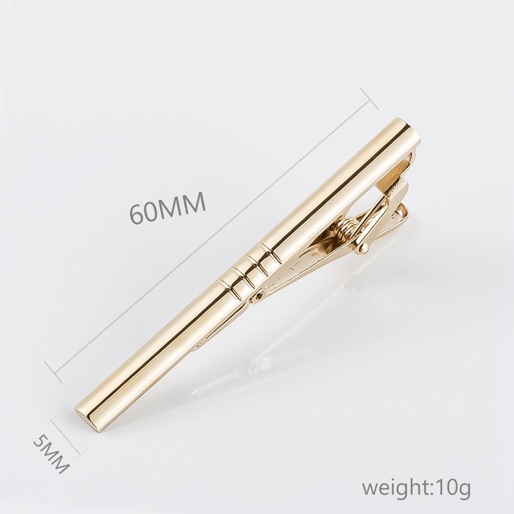 Electroplating Gold Plain Textured Tie Bar