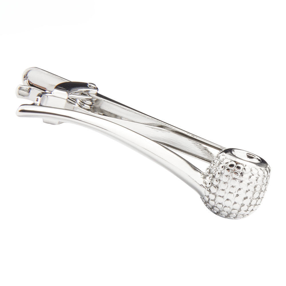 Silver Golf Club Shape Novelty Tie Bar